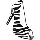 Stencil Schablone  Pumps Zebra